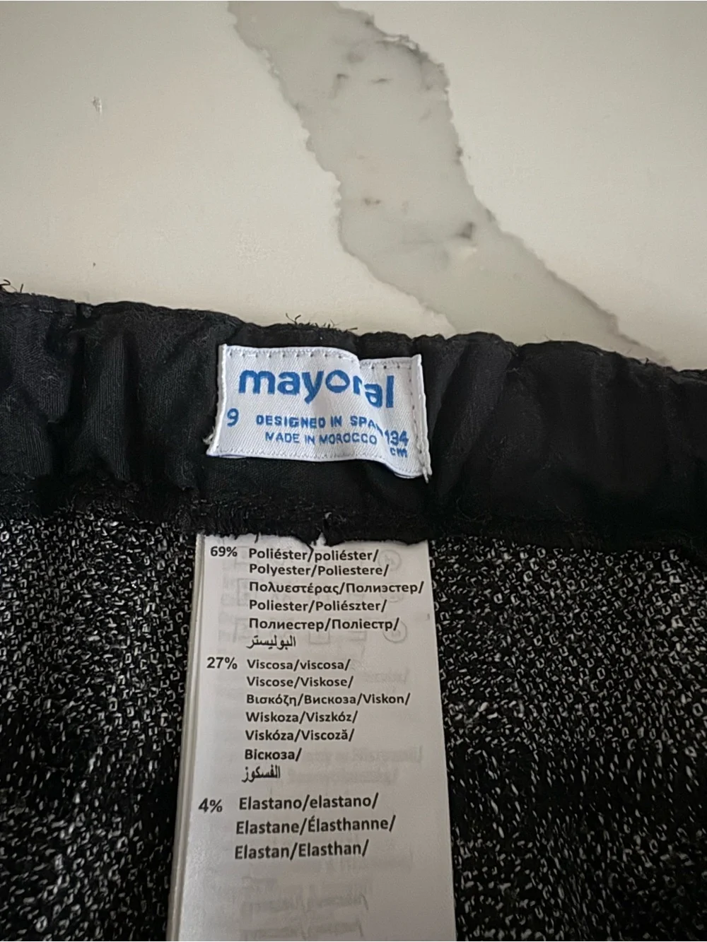 MAYORAL Black and Charcoal Textured Skort